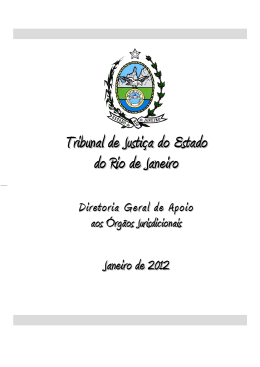 Relatório Estatístico Janeiro 2012 - Tribunal de Justiça do Estado do