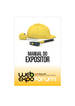 Manual do Expositor - Web Expo Forum 2013