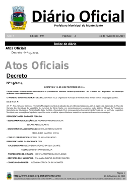 Atos Oficiais Decreto Nº 19/2014