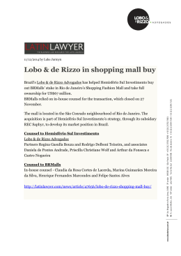 Leia a íntegra - Lobo & de Rizzo Advogados