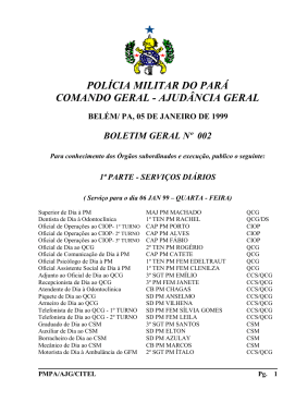 BG 002 - De 05 JAN 1999 - Proxy da Polícia Militar do Pará!