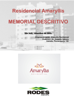 Memorial Descritivo AMARYLLIS
