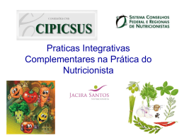 Praticas Integrativas Complementares na Prática do Nutricionista