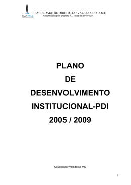 plano de desenvolvimento institucional-pdi 2005 / 2009