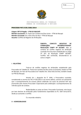 Processo PGT/CCR/nº 2383/2014