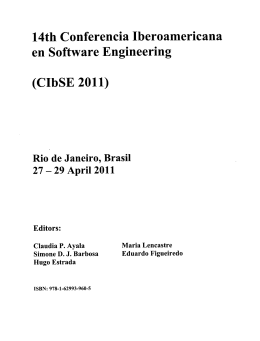 14th Conferencia Iberoamericana en Software Engineering : [CIbSE