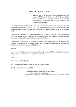 PORTARIA Nº 155/CGJ/2005 - Tribunal de Justiça de Minas Gerais
