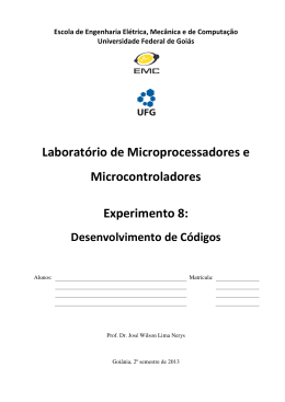 Laboratório de Microprocessadores e Microcontroladores