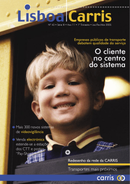 Revista Lisboa Carris N.º 43, Série III, Ano 11, 1º Trimestre