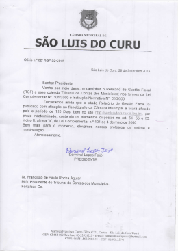 SÃO LUIS DO CURU - Câmara Municipal de São Luís do Curu
