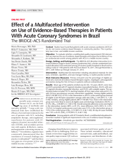 Effect of a Multifaceted Intervention on Use of Evidence
