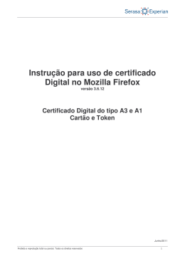 Instrução para uso de certificado Digital no Mozilla Firefox