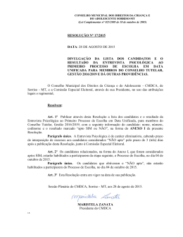 resolução n° 17/2015 - Prefeitura Municipal de Sorriso