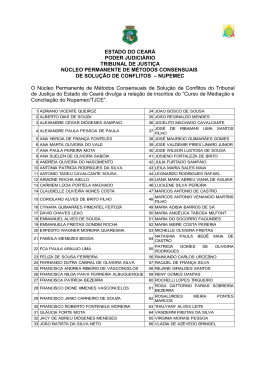 lista - Governo do Estado do Ceará - Tribunal de Justiça do Estado