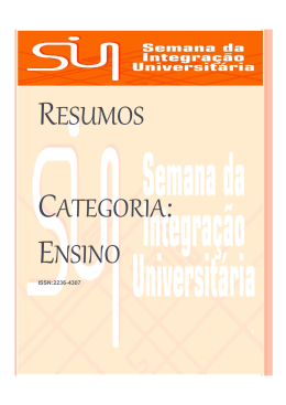 Resumos SIU - Ensino - Universidade Federal de Roraima