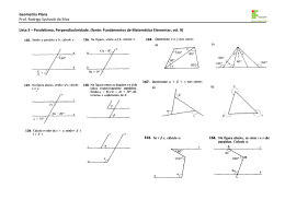 Geometria Plana Prof. Rodrigo Sychocki da Silva Lista 3