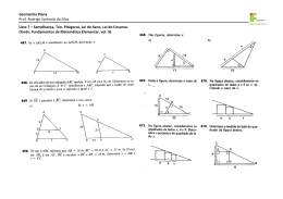 Geometria Plana Prof. Rodrigo Sychocki da Silva Lista 7