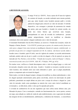 a revisão de aluguel - Fidelis & Faustino Advogados Associados