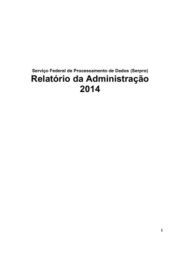 Relatório da Administração 2014