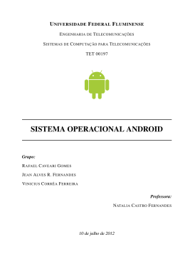 sistema operacional android - Universidade Federal Fluminense