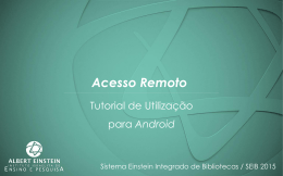 Acesso Remoto: Sistema Operacional Android