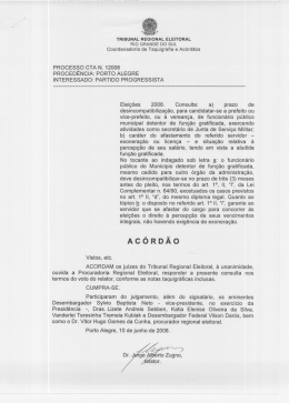 Acórdão - processo Cta 12008 - Tribunal Regional Eleitoral do Rio