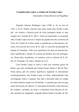 Considerações sobre a crônica de Fernão Lopes