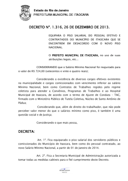 Decreto 1.316 -SALÁRIO MÍNIMO