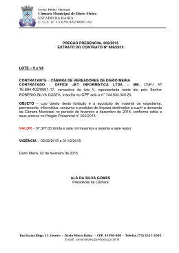 Pregão Presencial 002/2015. - Portal da Câmara Municipal de Dias