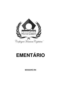 EMENTÁRIO - Mater Christi