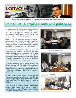 Trem CPTM - Campinas: Edital será publicado