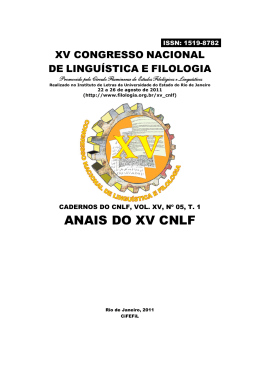 TOMO 1 - CiFEFiL - Círculo Fluminense de Estudos Filológicos e