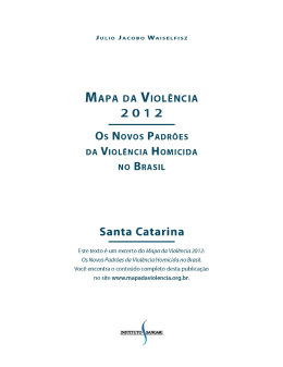 Santa Catarina - Mapa da Violência