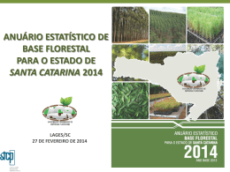 Anuário Estatístico de Base Florestal para o Estado de