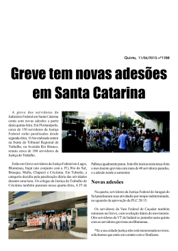 11/06/15 - Greve tem novas adesões em Santa Catarina