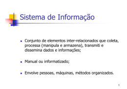 Sistema de Informação - DISASTER info DESASTRES