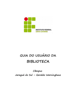 BIBLIOTECA - Campus Jaraguá do Sul