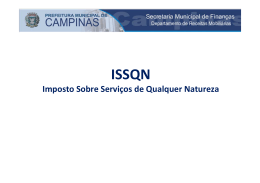 ISSQN - Imposto Sobre Serviços de Qualquer Natureza