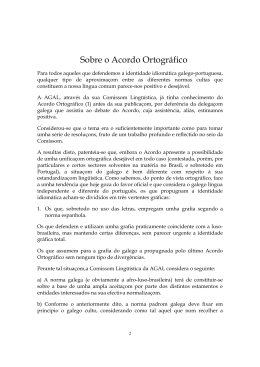 Sobre o Acordo Ortográfico - Associaçom Galega da Língua