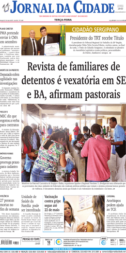 CIDADÃO SERGIPANO - Jornal da Cidade