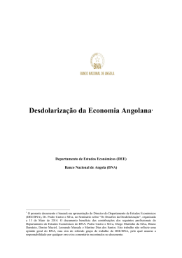 Desdolarização da Economia Angolana1