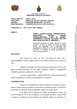 Parecer 792/2015-MP-RMAM. - Ministério Público de Contas