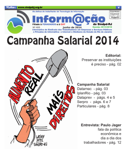 Campanha Salarial 2014 - Sindpd-RJ
