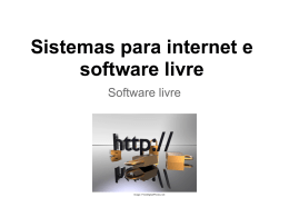 Sistemas para internet e software livre