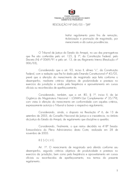 RESOLUÇÃO Nº 045/05 - Tribunal de Justiça do Amapá