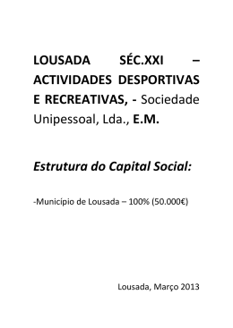 Estrutura do Capital Social.