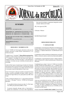 Série II, N.° 20 - Jornal da República