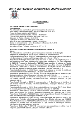 Acta da Junta de Freguesia nº 24/2009-2013