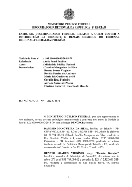 Íntegra da denúncia - Procuradoria Regional da República da 5ª