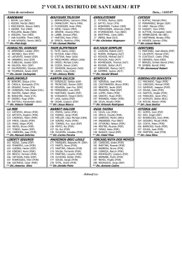 2ª VOLTA DISTRITO DE SANTAREM / RTP